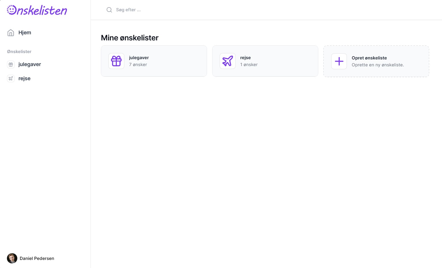 Wishlist platform dashboard showing beautiful wishlists and gift ideas